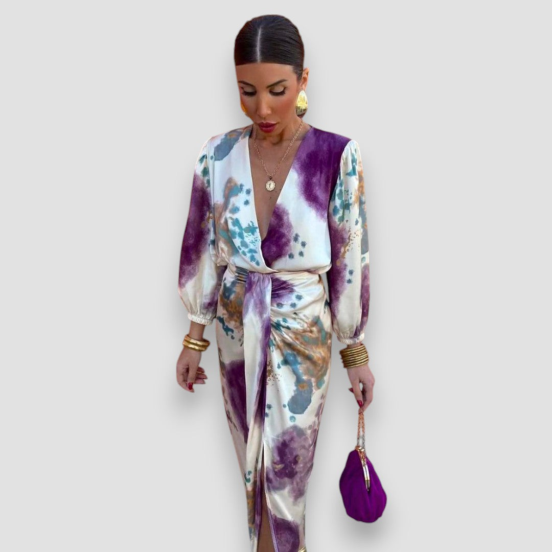 Gaïane - Robe élégante à col en V