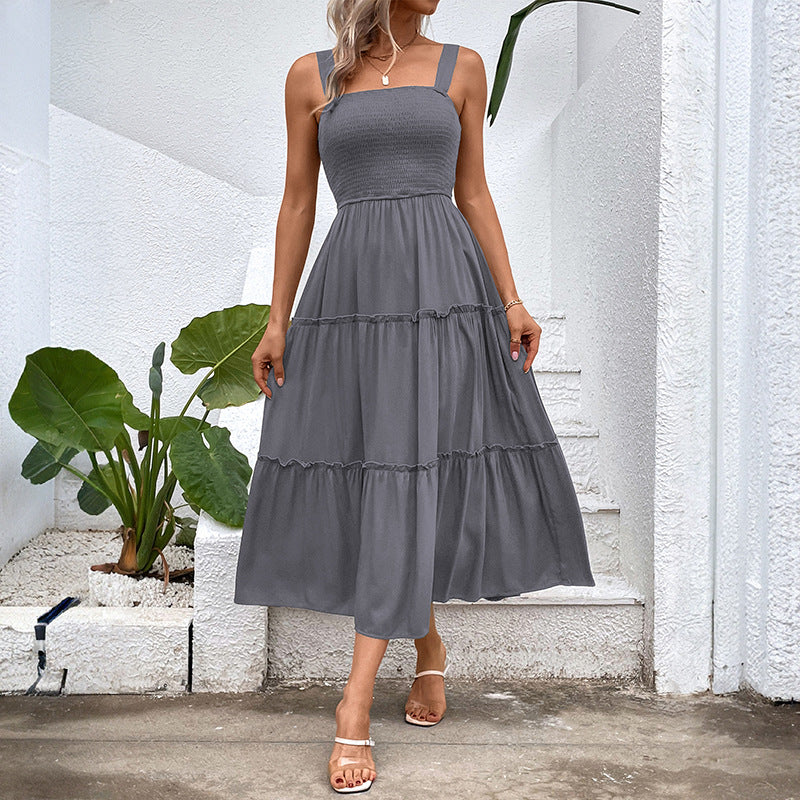 FIORELLE™ – Robe d'été vintage à volants et dos nu
