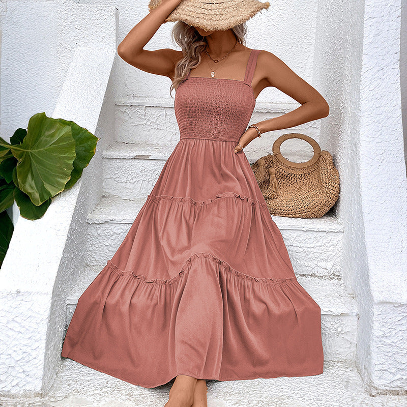 FIORELLE™ – Robe d'été vintage à volants et dos nu