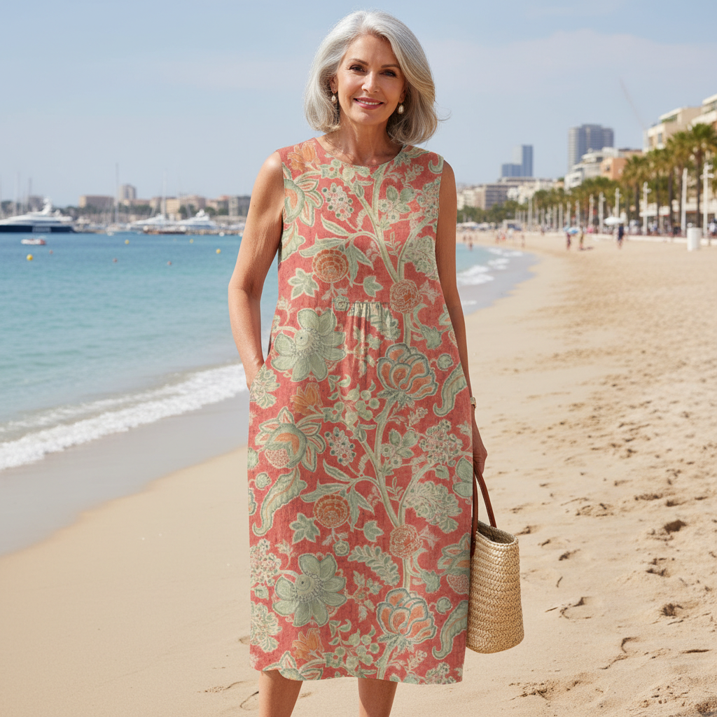 Tiphène – Robe fleurie vintage en coton doux